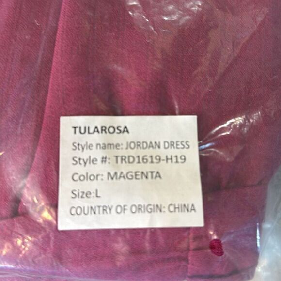 Size L-Revolve Tularosa Jordan Magenta Dress - Picture 7 of 8